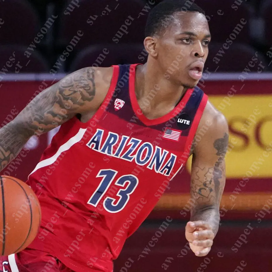 Arizona Wildcats Basketball Jersey Bennedict Mathurin Azuolas