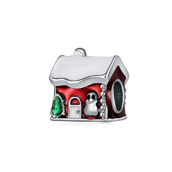 Pasuje Pandora Bransoletki 20 Sztuk Boże Narodzenie Snowman House Silver Charms Koralik Dynda Urok Koraliki Dla Hurtownie DIY Europejskiej Sterling Naszyjnik Biżuteria