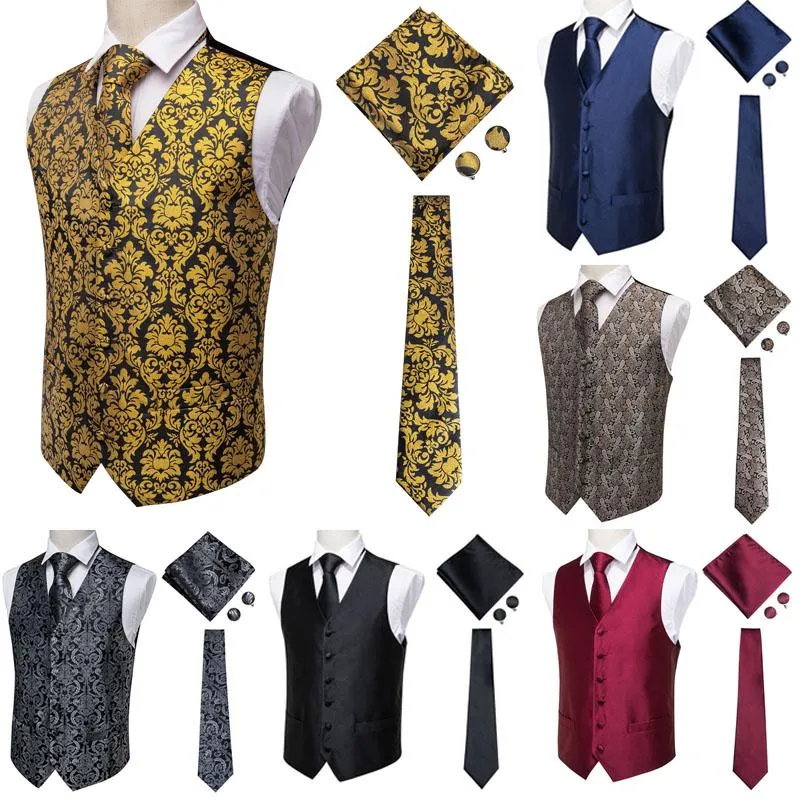 Men's Vests Formal Suit Vest Business Waistcoat 6 Button Regular Fit V-Neck Sleeveless Slim Jacket Casual