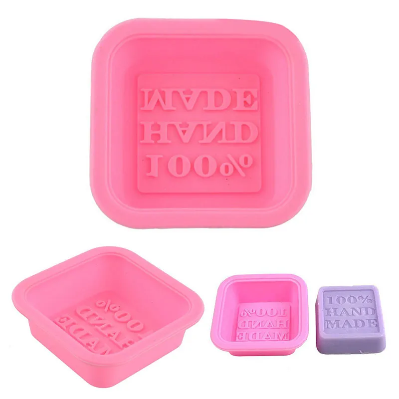 100% Handmade Soap Molds DIY Square Silicone Moulds Baking Mold Craft Art Making Tool Free Ship W0091