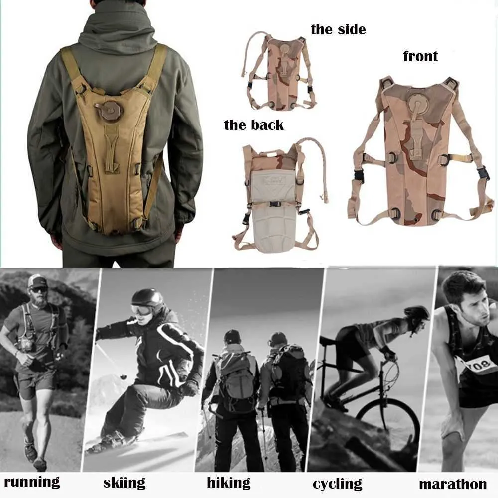 Zaino da alpinismo all'aperto 3L caccia escursionismo Molle Oxford borsa tattica impermeabile borse sportive all'aperto zaino militare Q0721