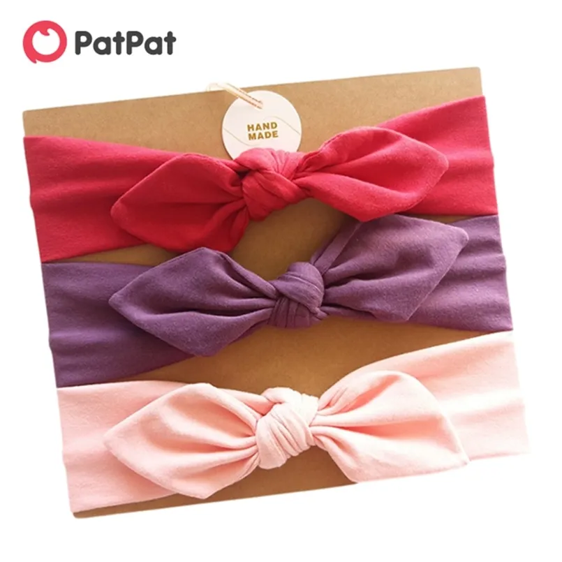 Arrival Trendy 3-pack Pretty Bowknot Decor Headband Set for Baby Girl Accessories 210528