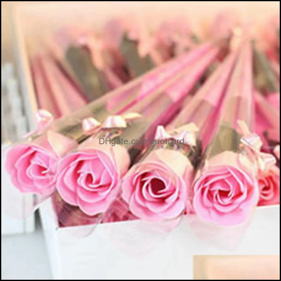 Scented Bath Soap Rose Soap Flower Petal Wedding Valentines Day Mothers Day Teacher`s Day Gifts Flor De Jabon Rosa