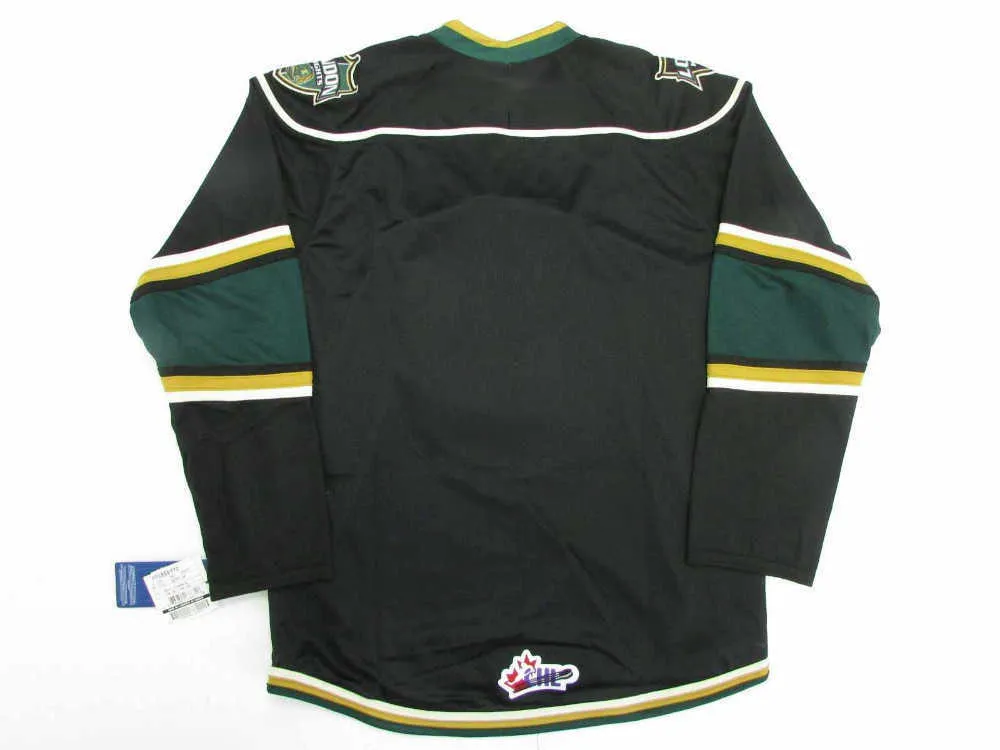 2013-14 LONDON KNIGHTS OHL AWAY PREMIER HOCKEY JERSEYS Black 2