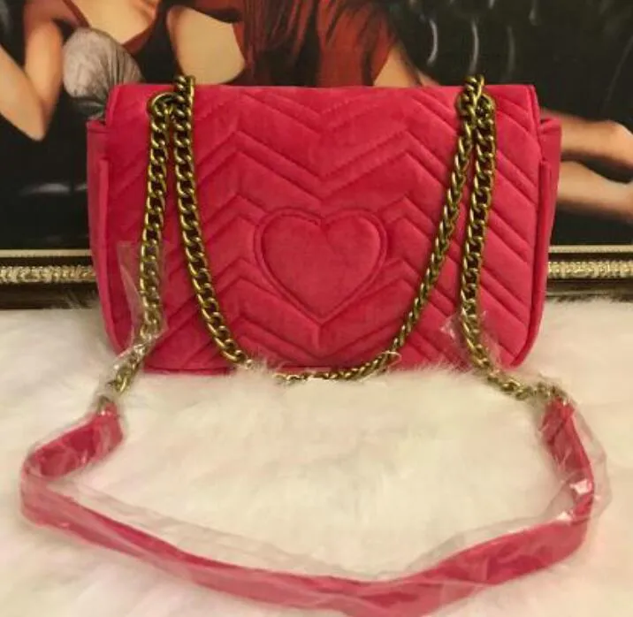 النساء marmont المخملية حقائب الكتف عالية الجودة أزياء جلدية حقائب crossbody رفرف marmonts محفظة محفظة الكلاسيكية M41325