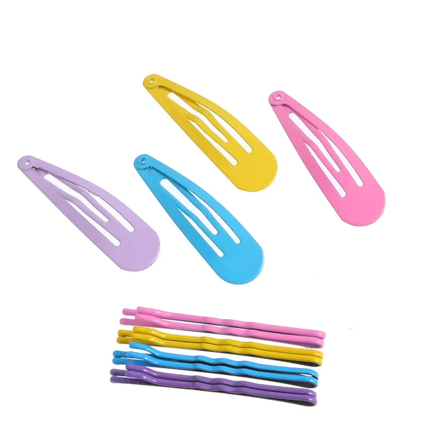 48pcs baby Girls Cute Colorful Waterdrop Shape Hairpins Sweet Hairclips BB snaps Barrettes Hairaccessories Zodiac Hair Pins