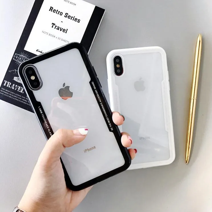 Casos de telefone de vidro temperado protetor para iphone x xs max XR 11 12PRO 8 7 mais