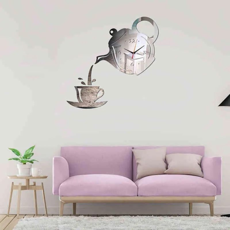 Autocollant d'horloge murale 3D moderne amovible, ensemble de décalcomanies murales, pour la maison, le bureau, la décoration de la chambre à coucher, H1230, DIY bricolage