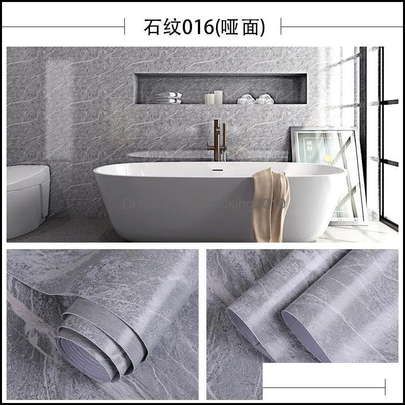 Wallpapers PVC Furniture Stickers Thick Marble Wallpaper Waterproof Self Adhesive Film Contact