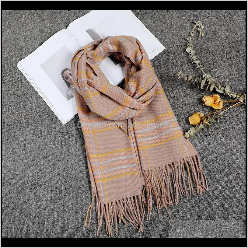 new 2020 women`s scarf winter autumn, luxury artificial cashmere warm and comfortable tassel scarves for ladies girl tippet