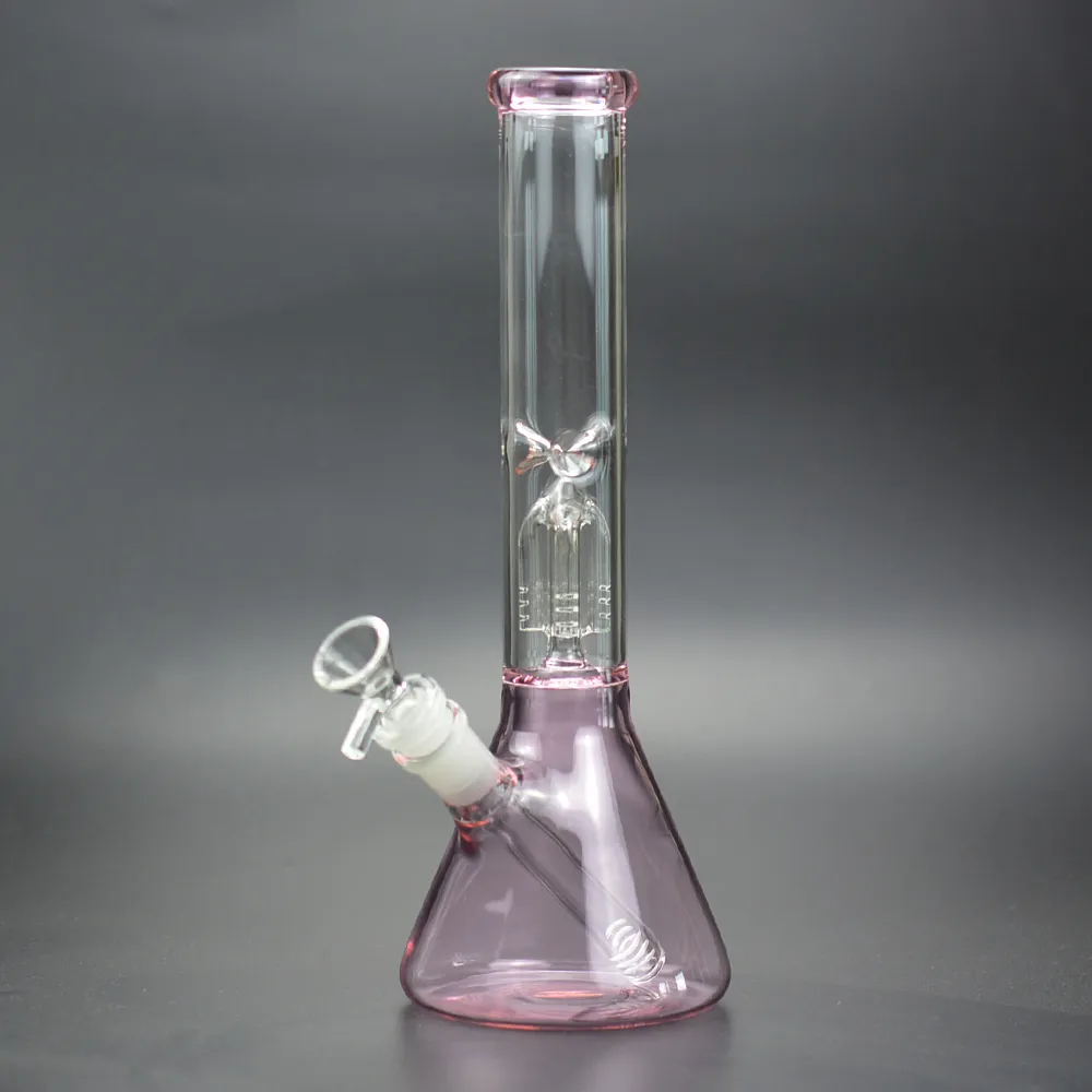 11.5 "Beaker De Vidro Bongo 4 Armas Percors Percósticaa Tubulação De Água Reciclador Bongs Catcher Catcher Dab Dab Oil Burner Tubulações Bubbler 14mm Tigela