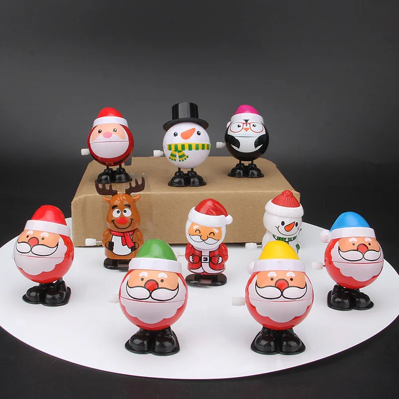 Boże Narodzenie Śmieszne Wire W Górę Zabawki Santa Claus Snowman Zabawki Wesołych Świąt Xmas Dzieci Prezenty 12 Style T9i001596