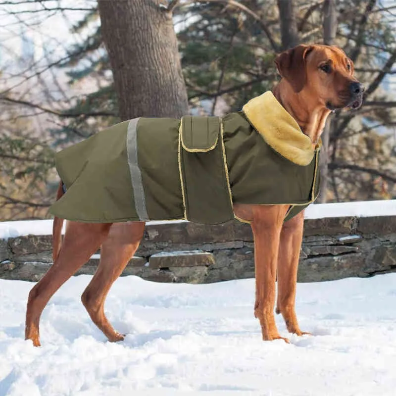 Warme Hundejacke Reflektierend Wasserdicht - Verstellbarer Hundemantel Fr  Kaltes Wetter