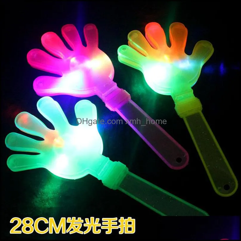 Clapper Led Light Cheer Prop Many Colour Clap Hands Toys Luminescence Fluorescence Palm Hand Beat Factory Direct Selling 1 3ct p1