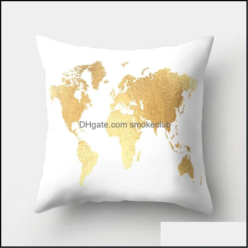 Fashion White Peach Skin Pillow Cover Office Decor Pillowcase Throw Pillow Cover 45*45CM