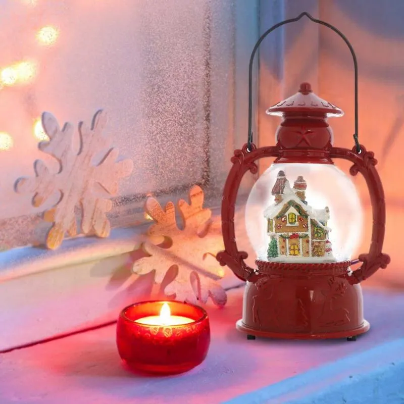 Parti Dekorasyonu Yaratıcı Kristal Top Tatil Süsleri Noel Gazyağı Lamba Şekli Fener Süslemeleri