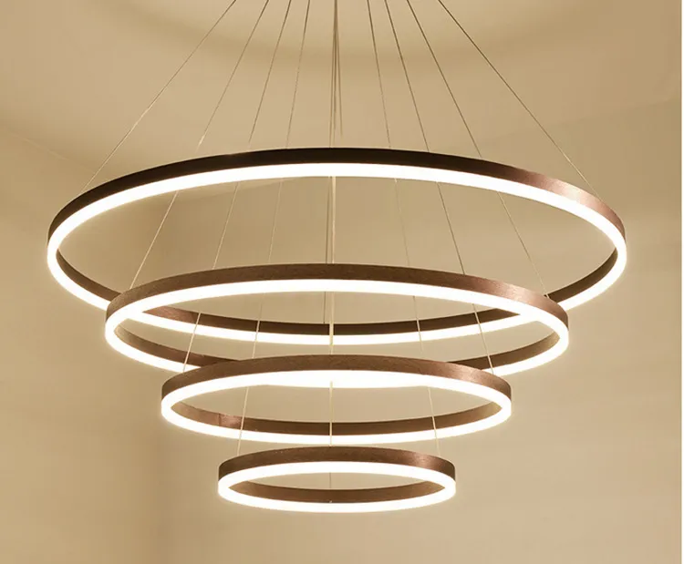 Modern Yüzük LED Tavan Avizeler Sarkıt Lambaları Oturma Odası için Loft Asılı Ev Dekorları Aksesuarları İç Aydınlatma Armatürleri