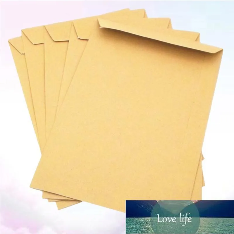 Gift Wrap 50pcs 229x162mm Kraft Paper Envelope Blank Classic Plain Color Envelopes For Office School Business Letter Storage (Lig1 Factory price expert design