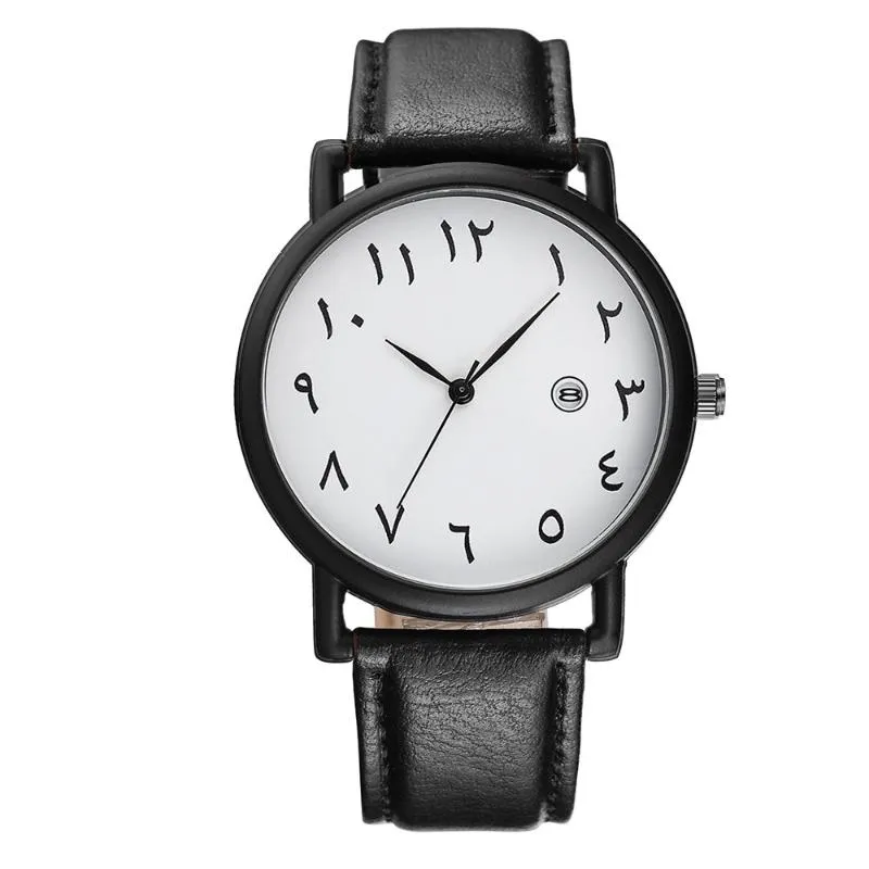 Relojes para hombre Relojes para hombre 2022 Reloj de pulsera de cuero para hombres Números árabes Fecha Casual Deporte Cuarzo Reloj de pulsera Relogio Masculina