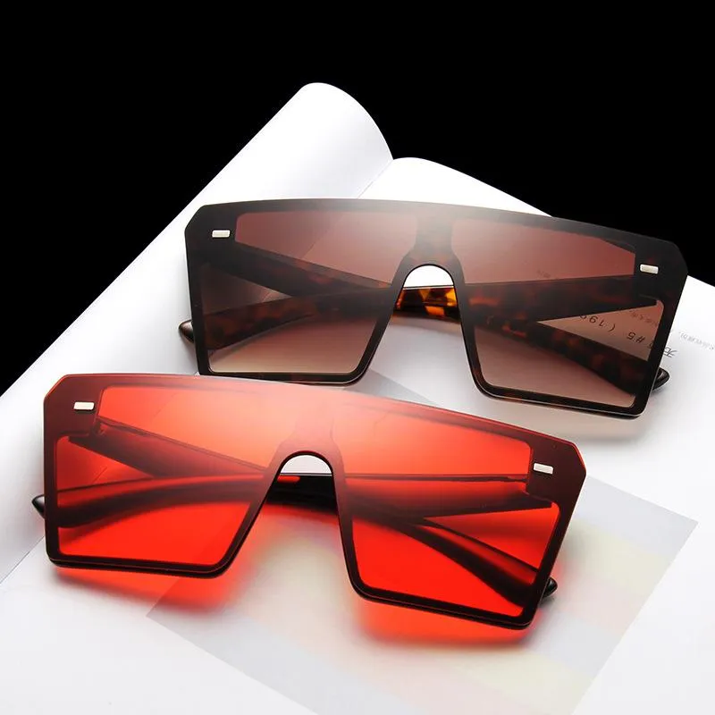 Designer Oversized Square Sunglasses UV400 Plastic Frame  display picture 1