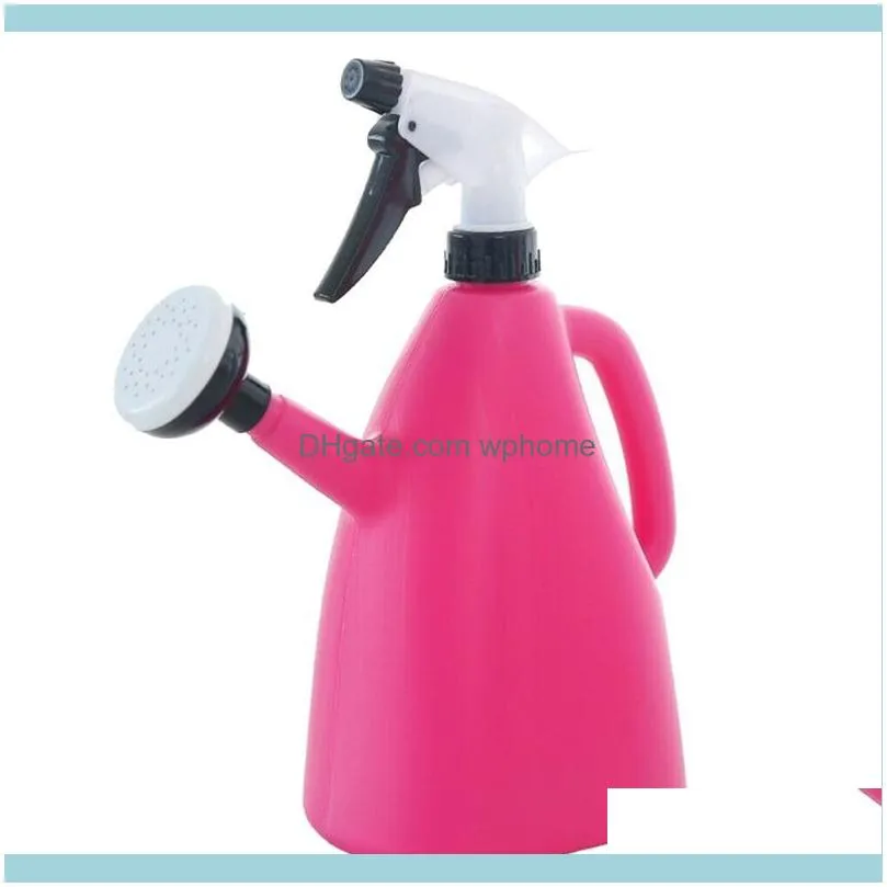 Watering Equipments 2 In 1 Plastic Can Indoor Garden Plants Pressure Spray Water Kettle Adjustable Sprayer 1L BJStore1