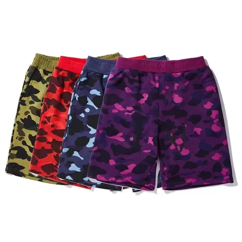 Shorts pour hommes camouflage plage pantalon court pour hommes et femmes mode imprimé hip-hop décontracté cottnon street vêtements st202108