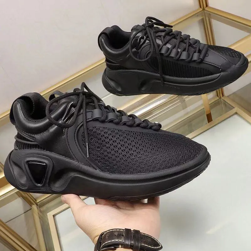 Bayan Rahat Sneakers Moda Yıldız Erkek Marka Spor Ayakkabı Deri ve Örgü B-Runner Yüksek Kaliteli Düzensiz Dantel Tasarım Rue Francois Boyutu 35-45