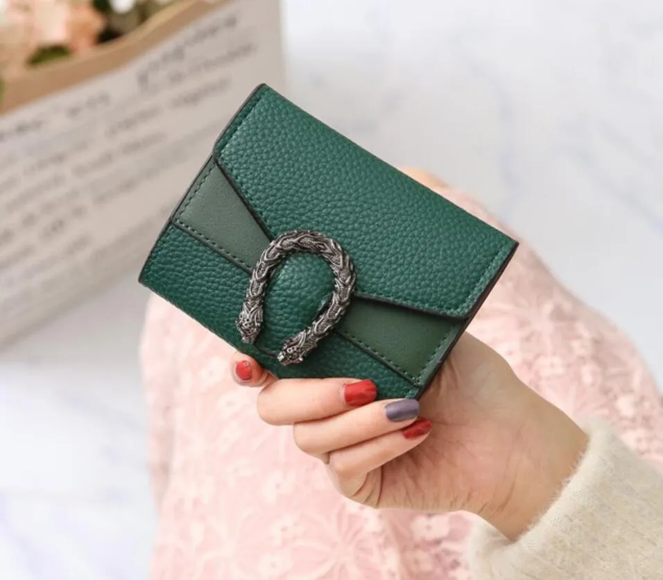 Designer Wallets Small Wallet Female Short Retro Fold Change Red Black Green Brown Pure Color Mini Womens Bags Factory Price