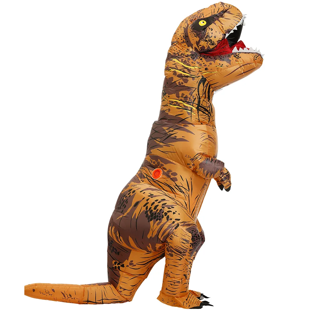 Maskot Bebek Kostüm Sıcak T-Rex Şişme Dinozor Kostüm Takım Elbise Dino Boys Anime Karnaval Cadılar Bayramı Partisi Kostüm Yetişkin Çocuklar Için Çocuk