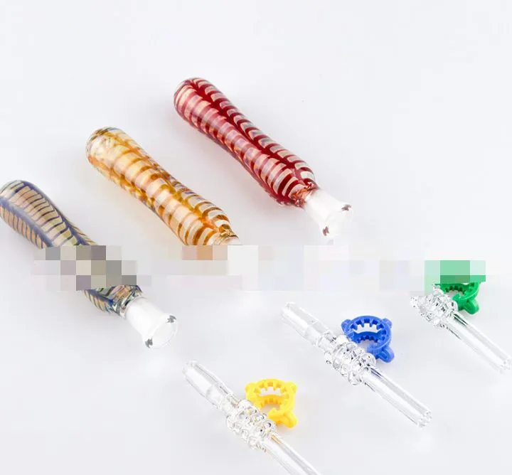 20PCS Hot Mini Nectar Collector Kit 10mm 14mm Nector Collectors DAB Straw Oil Rigs Micro NC Set Glas Vattenrör Titanium