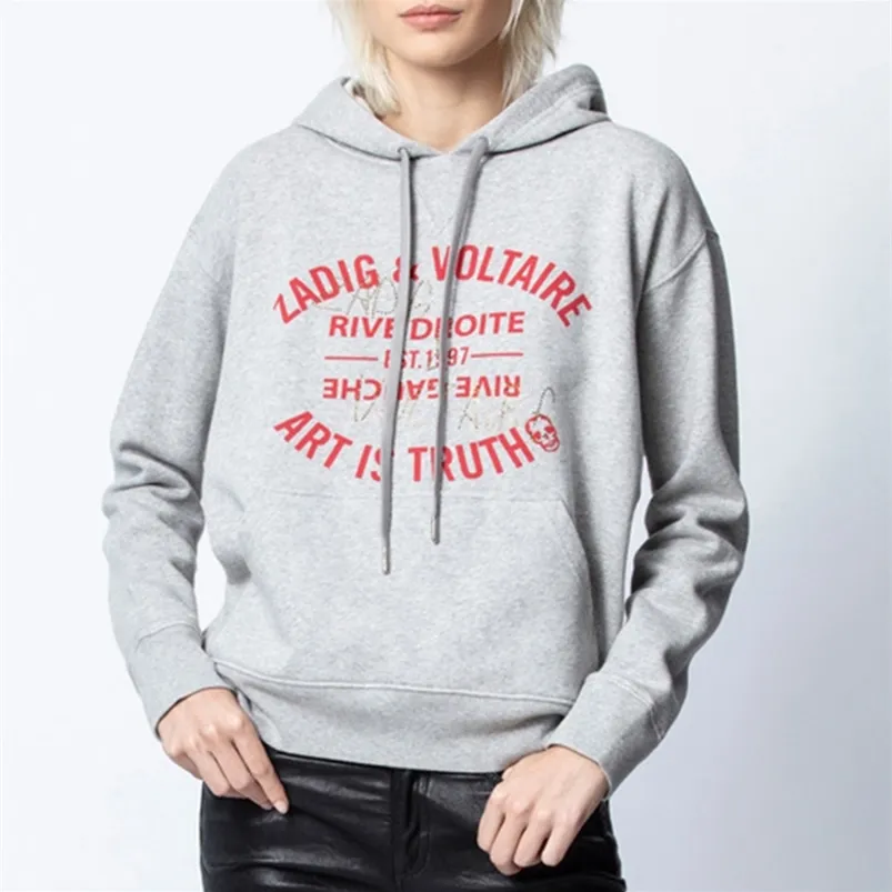 Rowling Brief Geborduurde Retro Sweatshirt Herfst Winter O Hals Lange Mouw Katoen Pullover Causal Vintage Hoodies Tops 210728