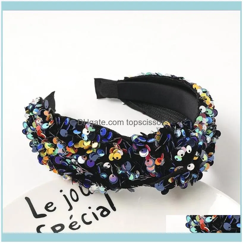 Fashion Women Hairband Soft Shining Sequins Headband For Girls Casual Headdress Party Travel Hair Accessories Wholesale1
