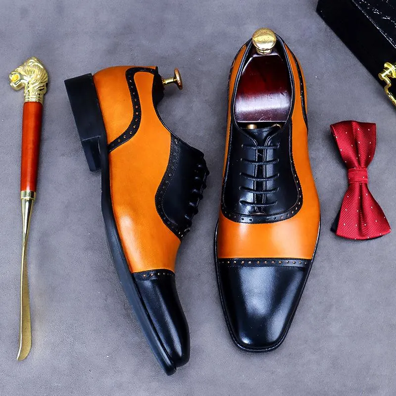 おしゃれ 格安 高級デザイナーシューズ男性ブランド新郎結婚式パーティーブローグ靴本革オックスフォード男フラットブリティッシュファッションモカシンドレスを 037 ブランドサイト Www Empirehotelspk Com