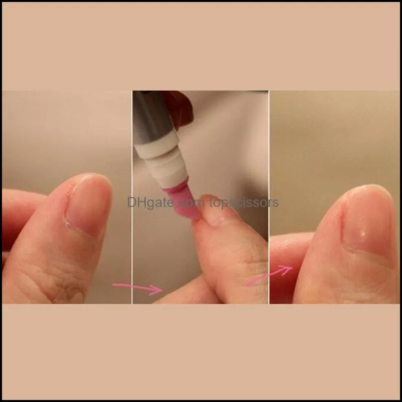 Black Quartz Scrubs Stone Cuticle Stick Pen Nail Art Pusher Spoon Cut Manicure Care Tools Files1