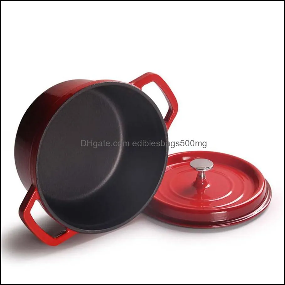 Cast iron enamel pot cookware carbon steel enamel dutch oven pot set