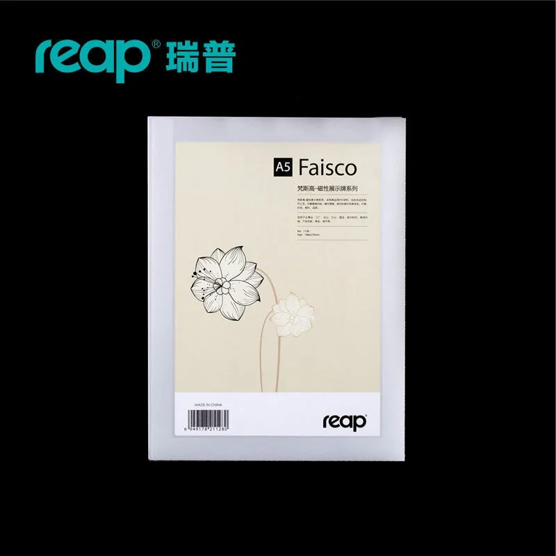 5-Pack Reap 3128 Faisco A5 148 * 210 мм ПВХ Магнитный Офис Значок Крытый Настенный Знак Держатель Держатель Информация Плакат Дверной знак