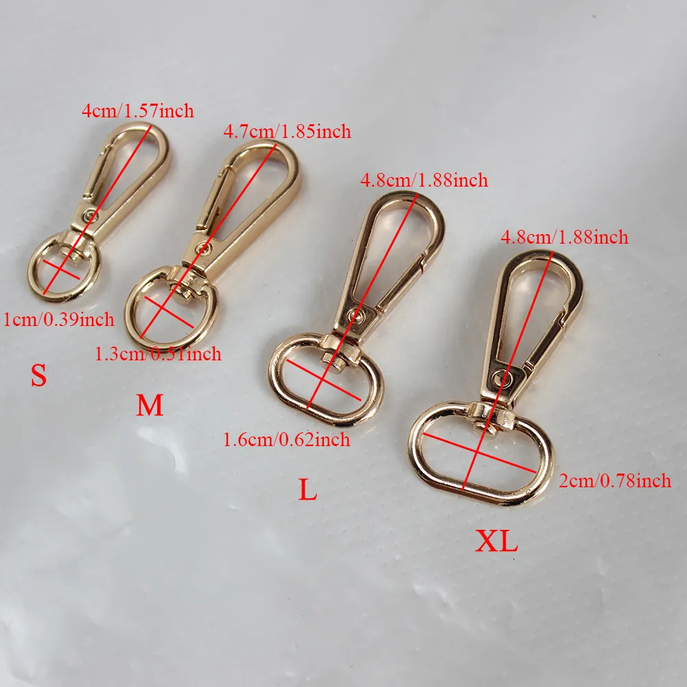 5pcs 4 Sizes Metal Swivel Trigger Lobster Clasp Snap Hook Key Chain Ring Paracord Lanyard DIY Craft Outdoor Backpack Bag Parts