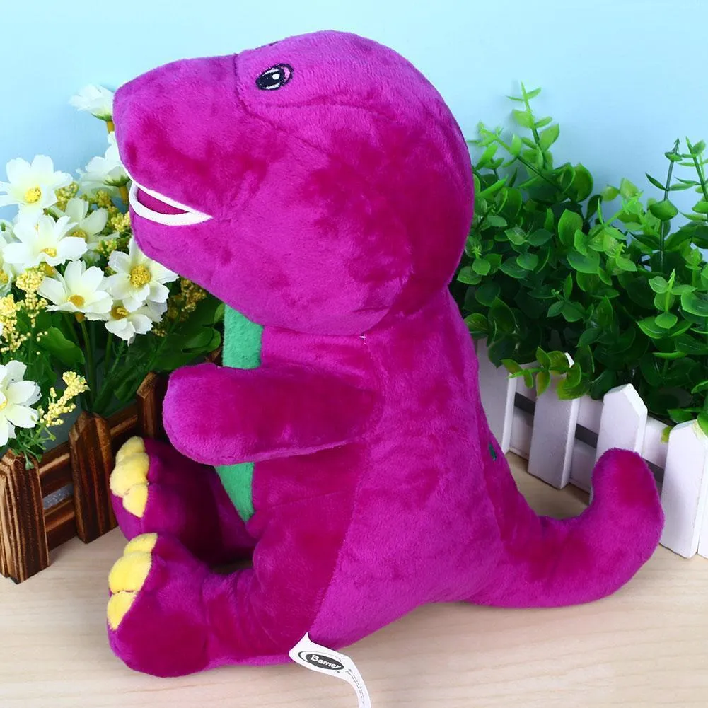 Boneca de Desenho Animado Barney Dinossauro Roxo Brinquedo de Pelúcia