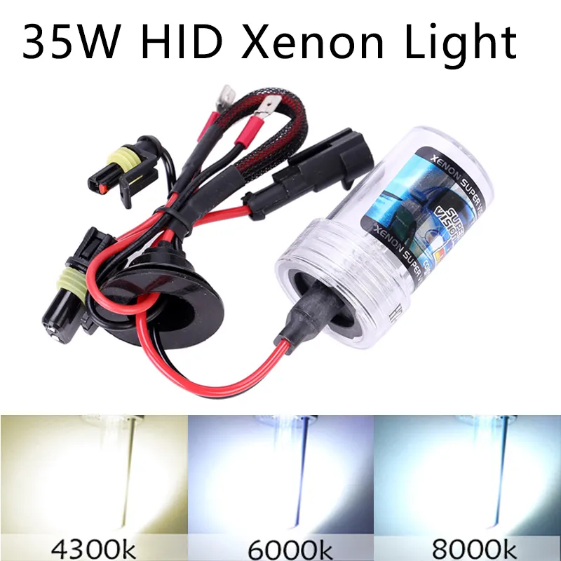 2x 35W hid زينون ضوء H4 H7 H8 9005 تحويل عدة H1 H3 H11 لمبة 4300K ​​6000K 8000K السيارات مصباح العلوي