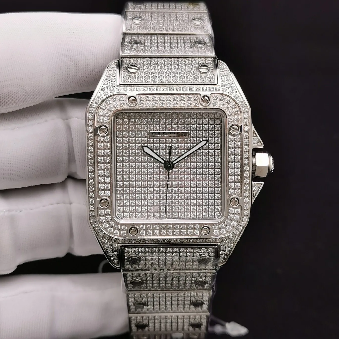 EG Factory montre pour homme de qualité supérieure diamètre 41,3 mm avec mouvement ETA2824 miroir saphir littéral à arc mécanique plein d'étoiles système étanche à ceinture en acier