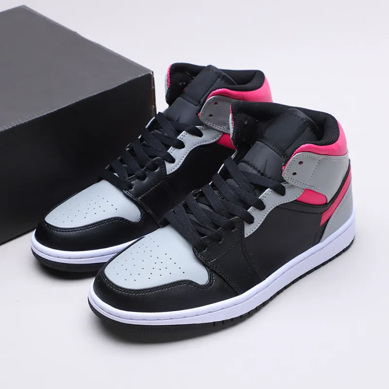 Top Quality Jumpman 1 Mid Basketball Shoes Pink Shadow classical 1s Designer Fashion Sport running shoe With Box.