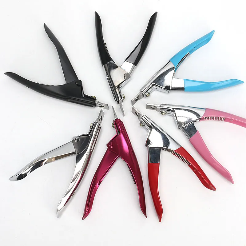 Nail Art Edge Cutter Gel UV Acrilico Falso Clipper Trimmer Tip Manicure Tool Round Scissor Pedicure Artificiale