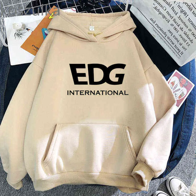 Hot EDG Gedrukt Hoodies Letter Grafische Hoodie Voor Mannen Sportkleding Cool Cosplay Winter Herenkleding Streetwear Casual Lange Mouw Y211122