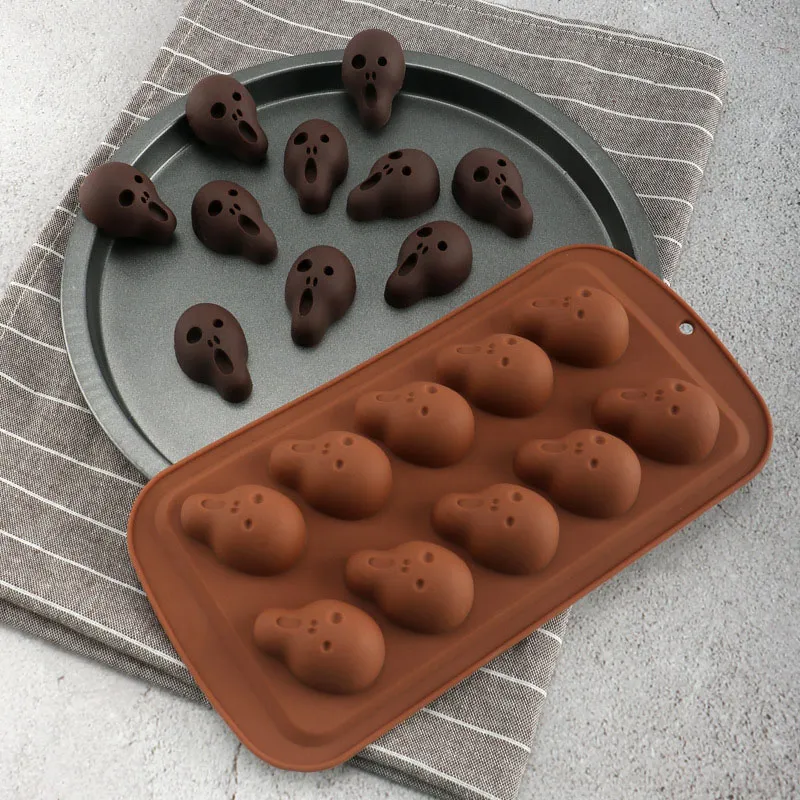 Halloween Cake Silicone Molds Bat Pumpkin Shaped DIY Baking Moulds Food Grade Chocolate Biscuits Mold Festival Cakes Tools BH5337 TYJ