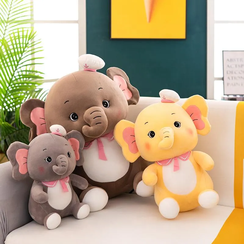 25cm 만화 코끼리 봉제 장난감 부드러운 동물 인형 어린이 선물 고품질 박제 장난감 생일 선물