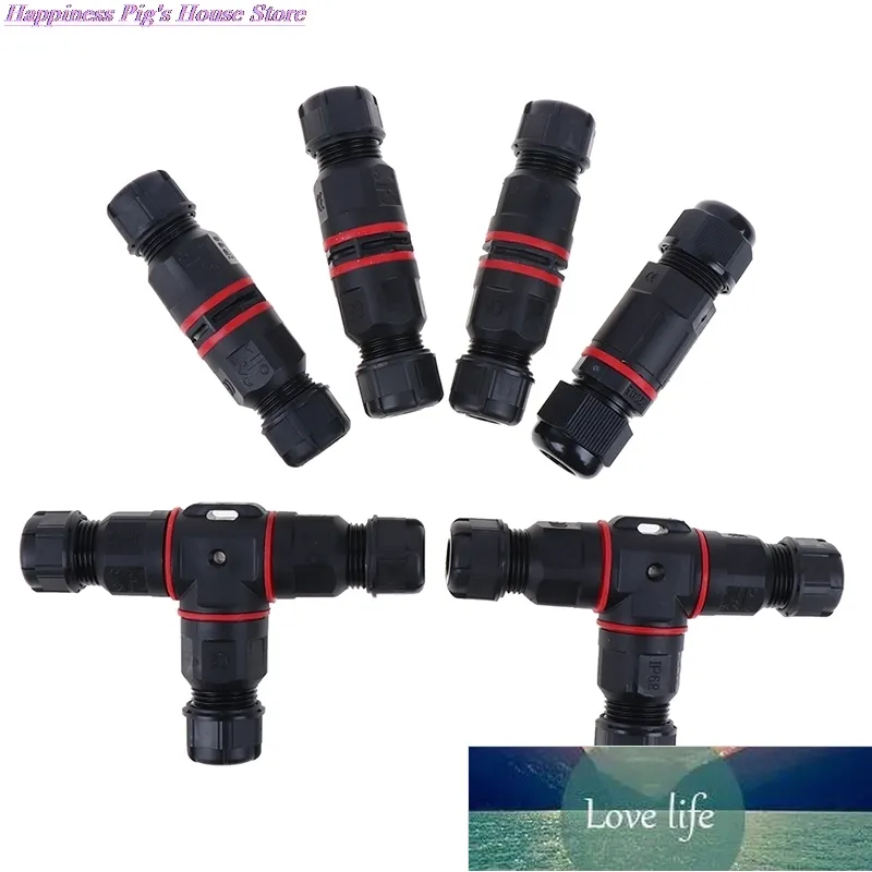 IP67/IP68 Waterproof Deo Connector T Shape 2/3Pin Cable Wire Gland Sleeve Deo Connector Quick