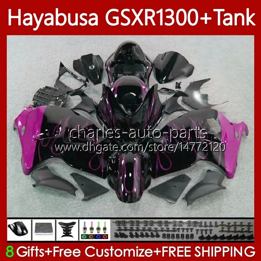 Hayabusa för SUZUKI GSXR 1300CC GSXR-1300 1300 CC 02 03 04 05 06 07 Kropp 74NO.255 ​​GSX-R1300 GSX Pink Flames R1300 96-07 GSXR1300 96 1996 1997 1998 1999 2000 2001 Fairings