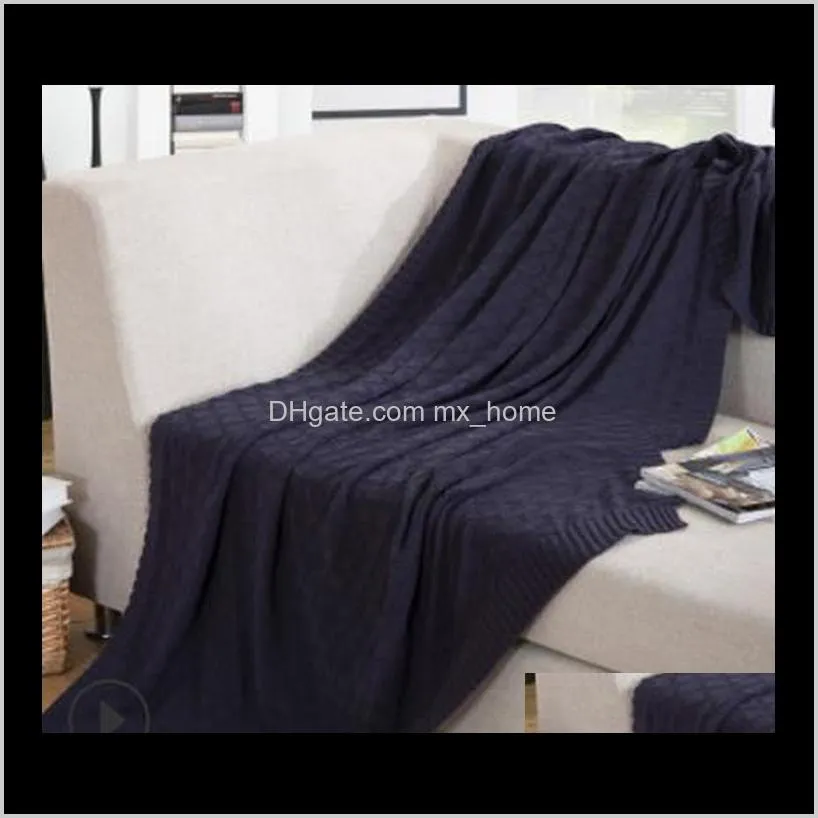 plaids 100% cotton knitting blanket office nap air conditioning throw blanket for summer/autumn on sofa/bed 120*180cm/180*200cm