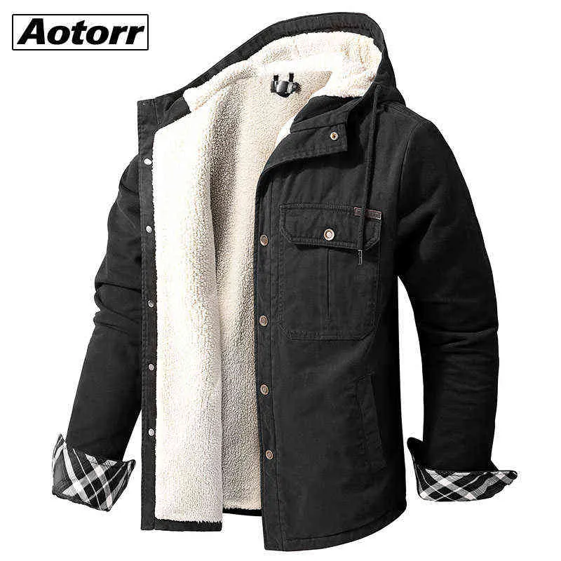 Novos Homens Inverno Corduroy Jaqueta Linner Linner Casual Macho Com Capuz Quente Parka Casacos Militares Outwear Patchwork Térmica UE Tamanho Y1109