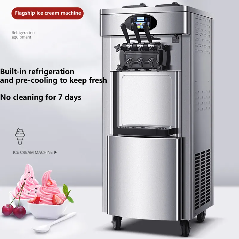 Commercial Soft Serve Ice Cream Machine For Milk Tea Shop 3 Flavors Makers Vending 2200W From 2.455 24 DHgate